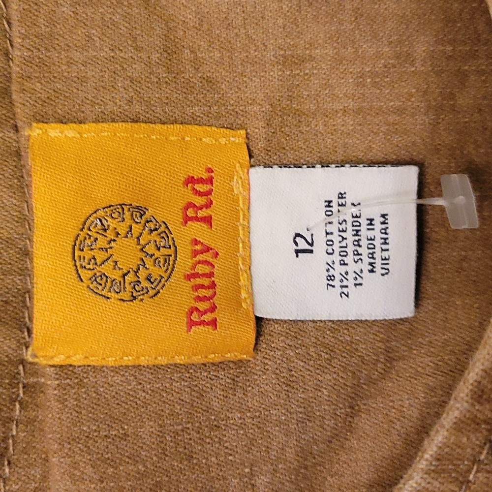 Ruby Rd Brown Denim Jacket 12 Beaded - Picture 7 of 7